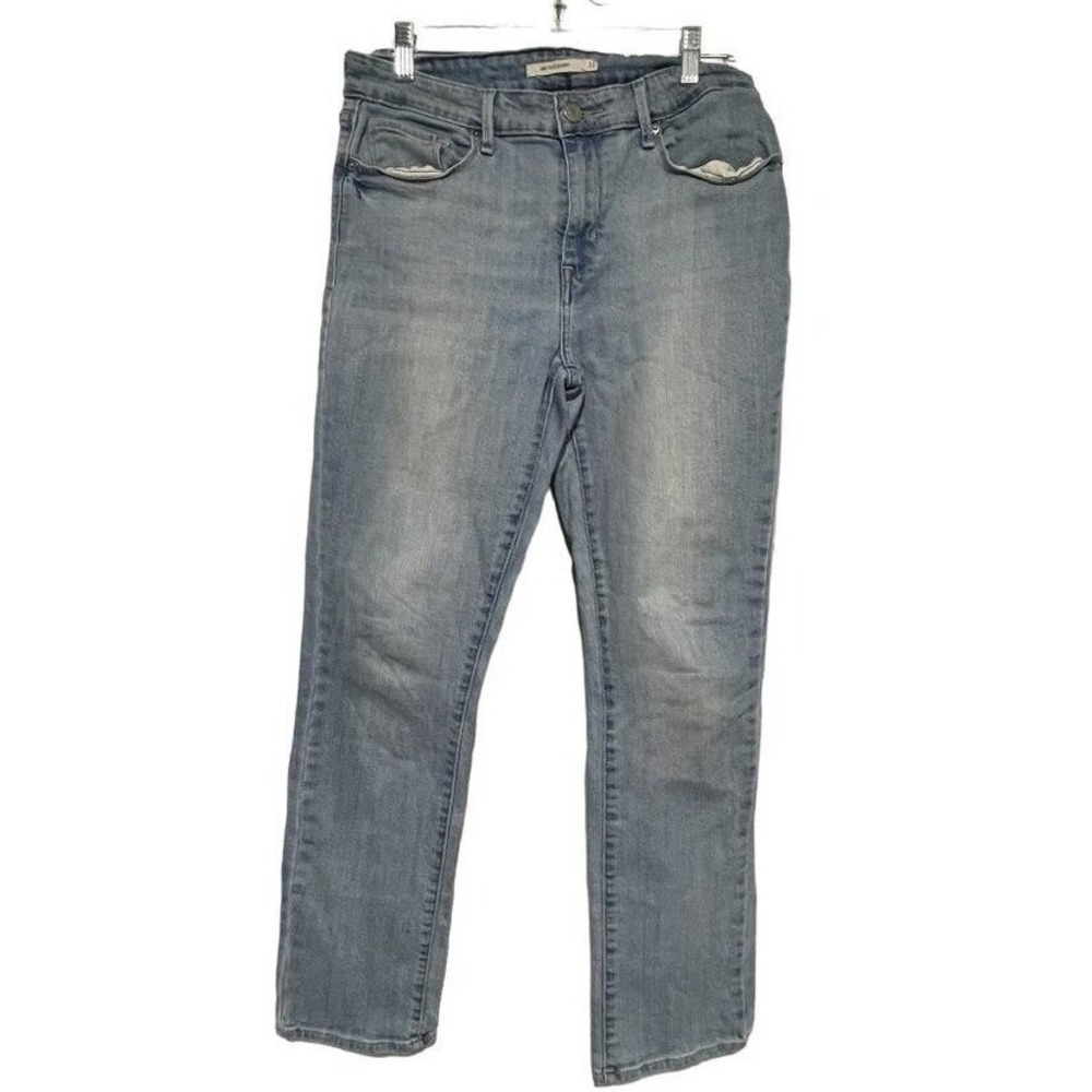Levis Mid Rise Skinny Jeans Womens 31 Light Wash Blue Denim Stretch Slim Fit